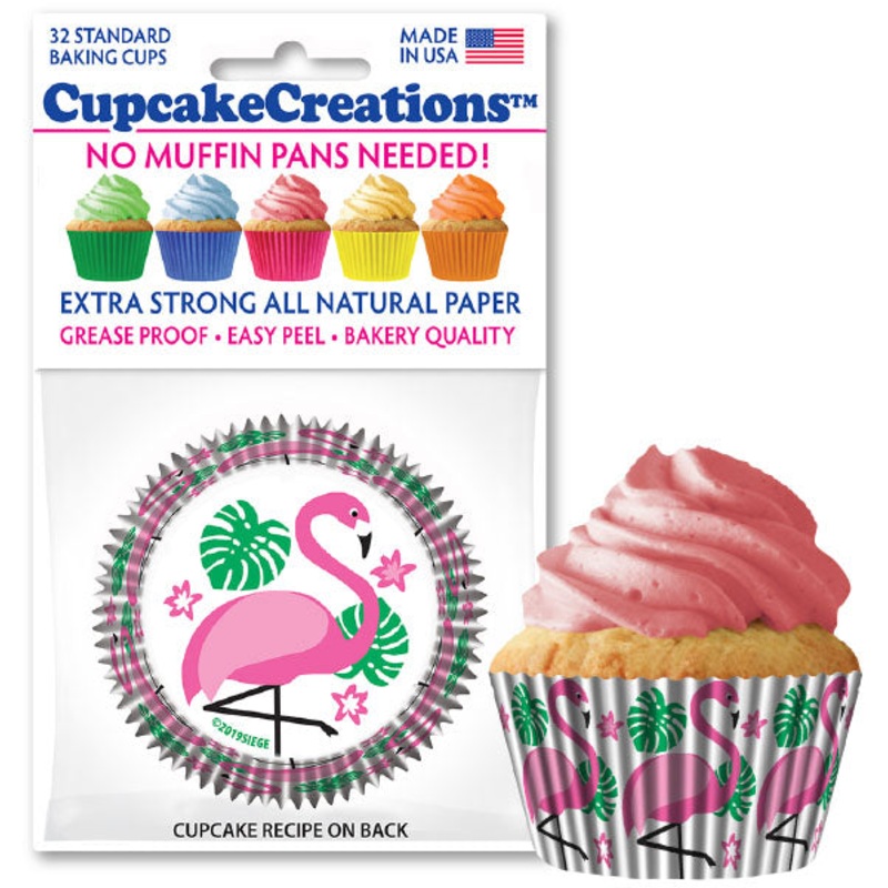 Cupcake Creations Pink Flamingo 32ct