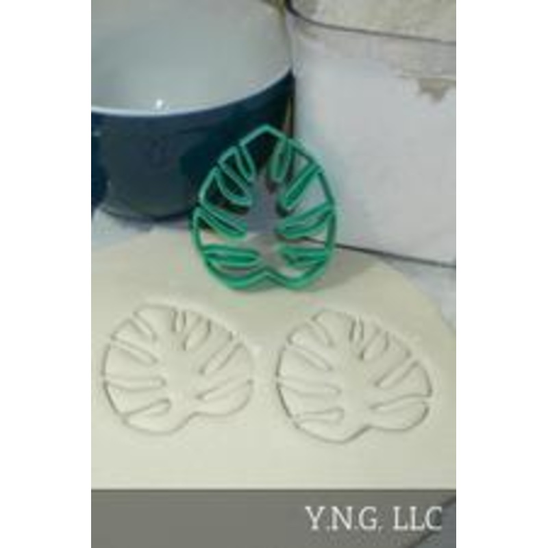 Fondant Cutter Lg Hawaiian Leaf - Monstera Leaf Tropical Flower
