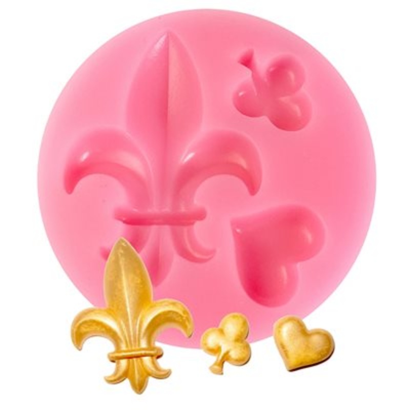 NY Cake Silicone Fleur de Lis 3 Cavity Mold