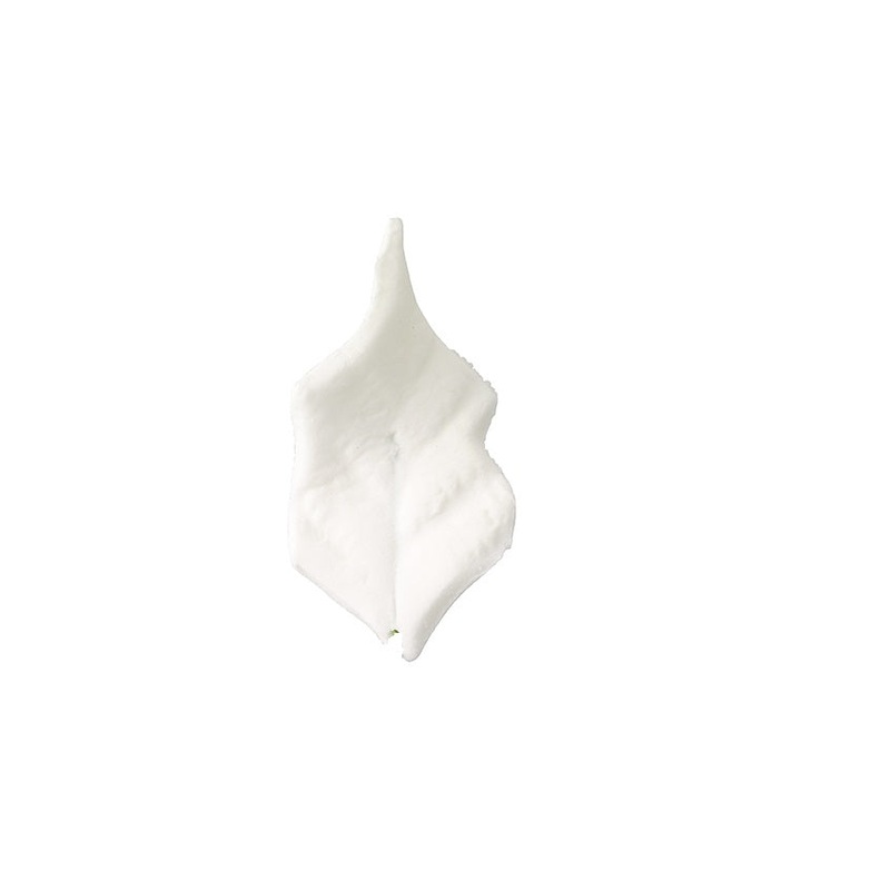 129WH - Formal Rose Leaf Lg White