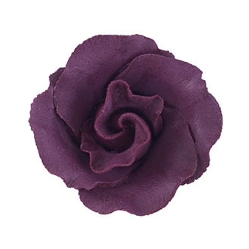 148BU- Med Formal Rose On Wire Burgundy