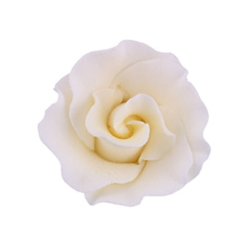 148IV- Med Formal Rose On A Wire - Ivory