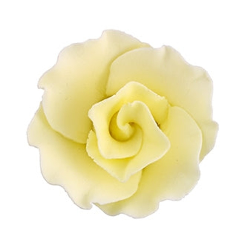 148YL- Med Formal Rose On Wire - Yellow