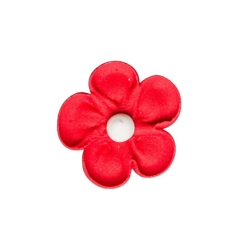 216RD- 1.5' Royal Icing Blossom - Red