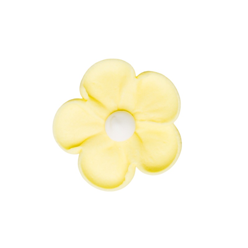 216YL- 1.5' Royal Icing Blossom - Yellow