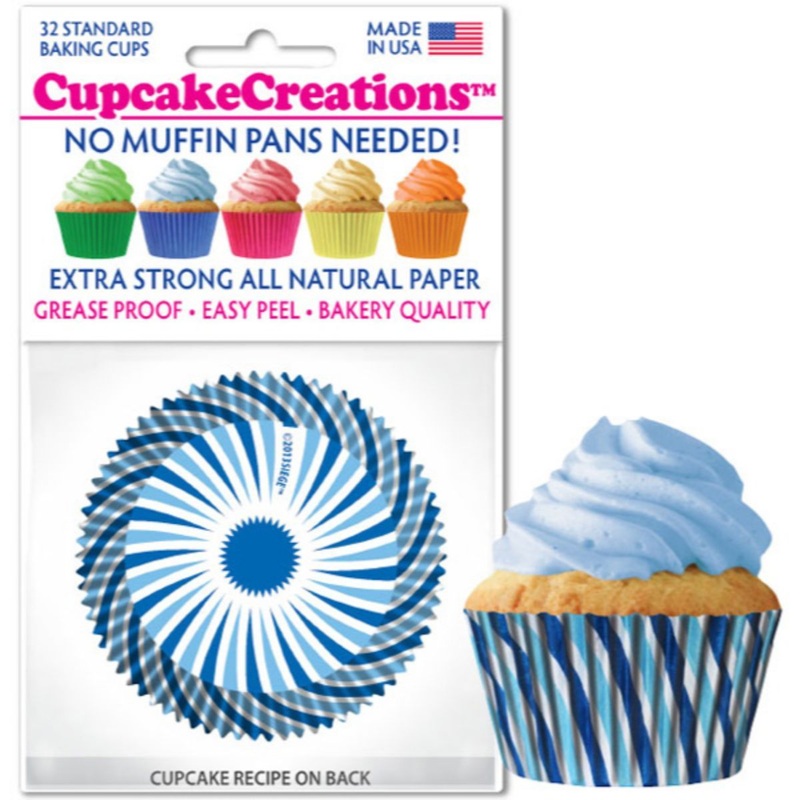 Blue Swirl Cupcake Liner, 32 ct.