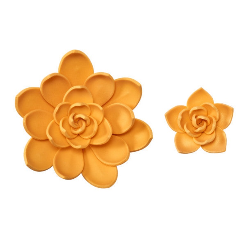 Gold Succulents 2pc #77