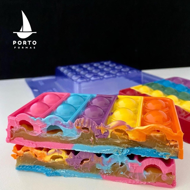 PF 3D-Fidget Pop 3pc Chocolate Mold