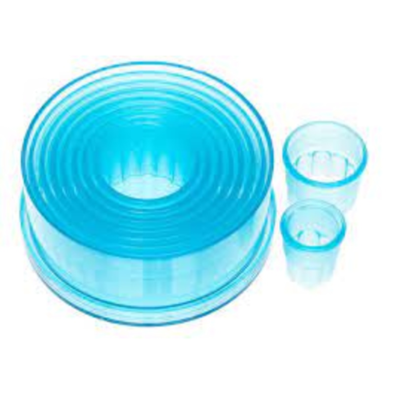 Ateco 9pc Fluted Round Cutter Set
