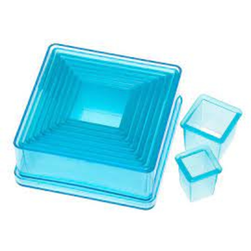 Ateco 9pc Plain Square Cutter Set