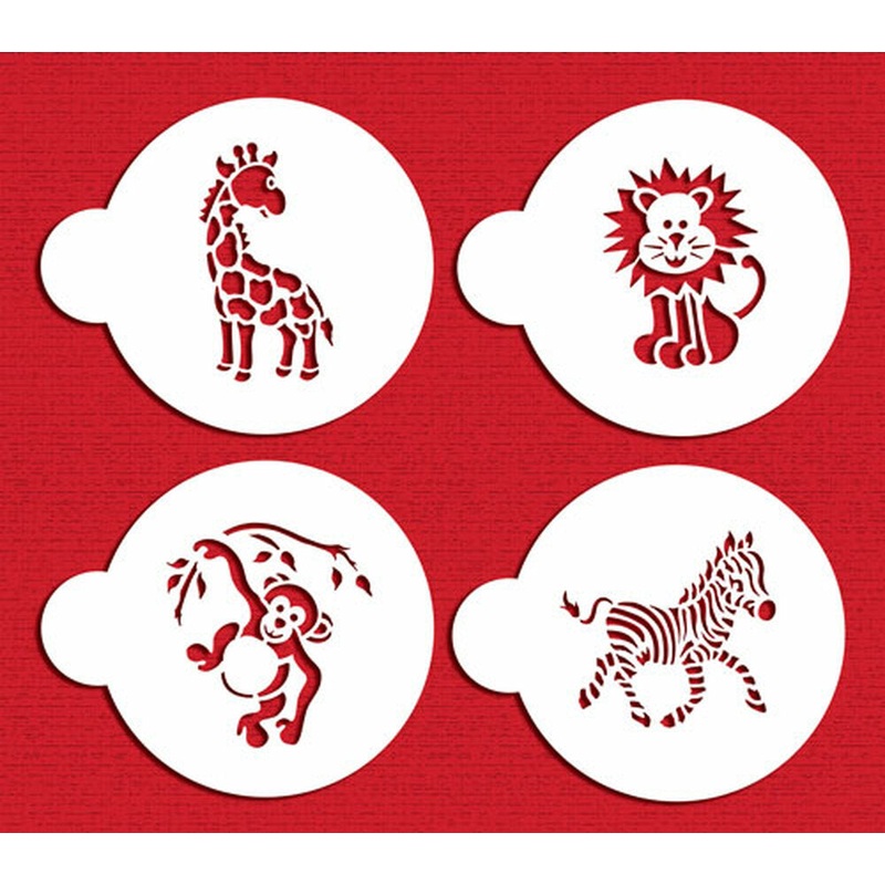 Jungle Animal Set Cookie Stencil