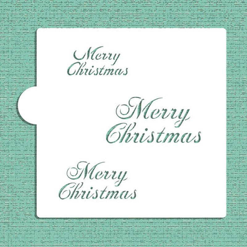 Merry Christmas Cake Stencil