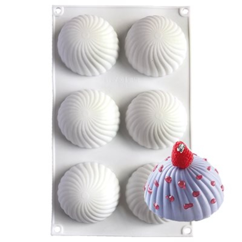 NY Cake Swirl Hemisphere Silicone Mold
