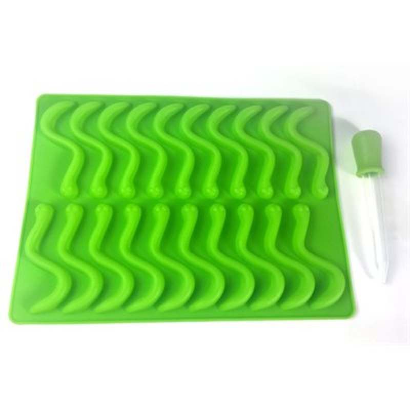 NY Cake Worm Jellyflex Mold w / Droper