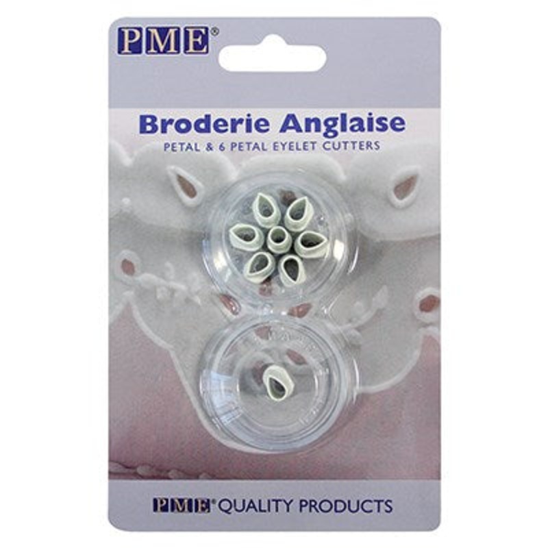 PME Broderie & 6 Petal Eyelet Cutter 2pc