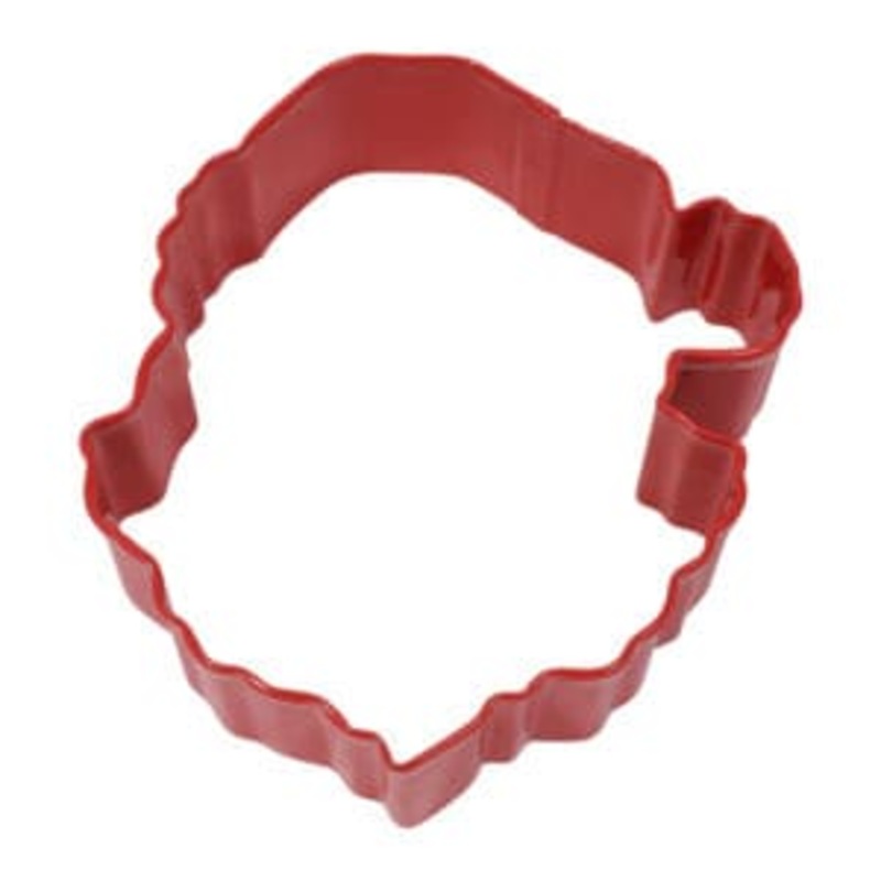 Red Santa Face Cookie Cutter 3.75'