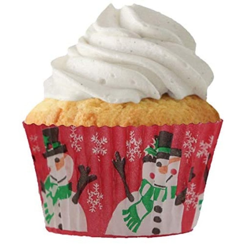 Snowman & Flakes Cupcake Liner