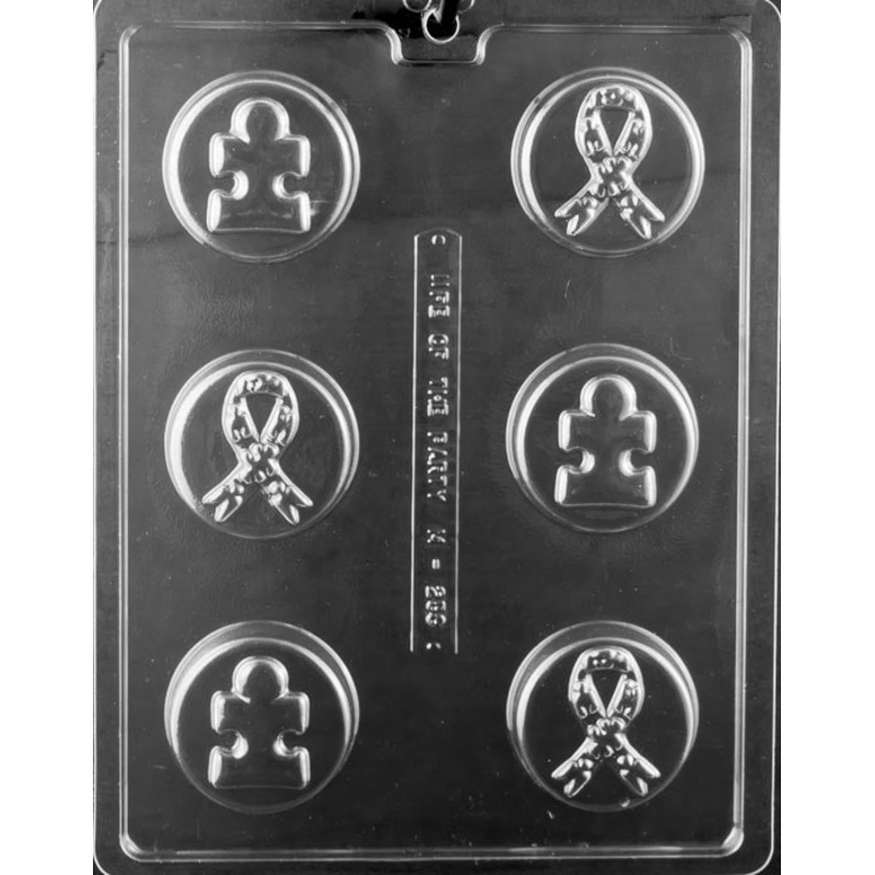 Cancer Ribbon Puzzle Cookie M258