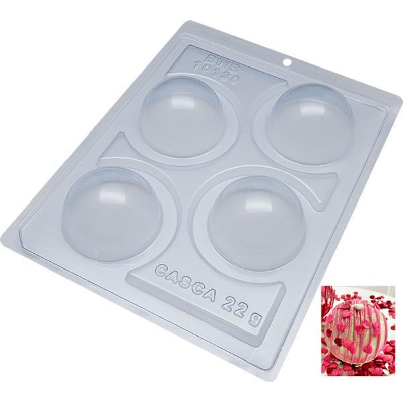 60mm Hemisphere 3pc Chocolate Mold