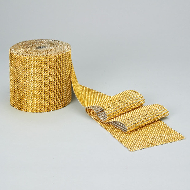 Diamond Mesh Roll - Gold