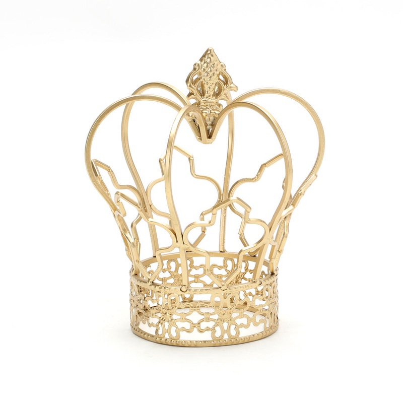 Metal Wire Crown Stand Gold