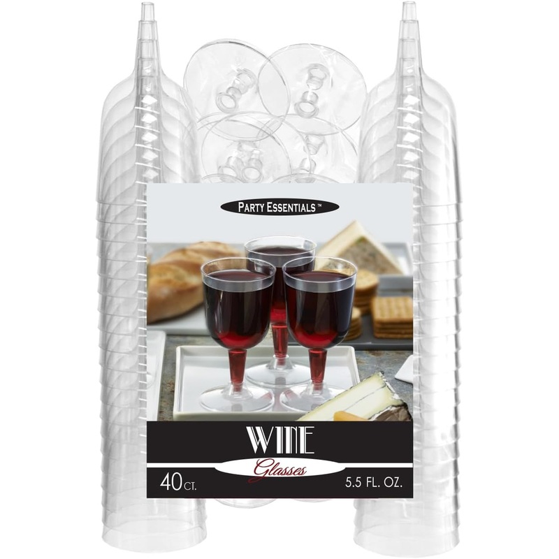 5.5oz Wine 2pc Glass 40ct Party Essentials