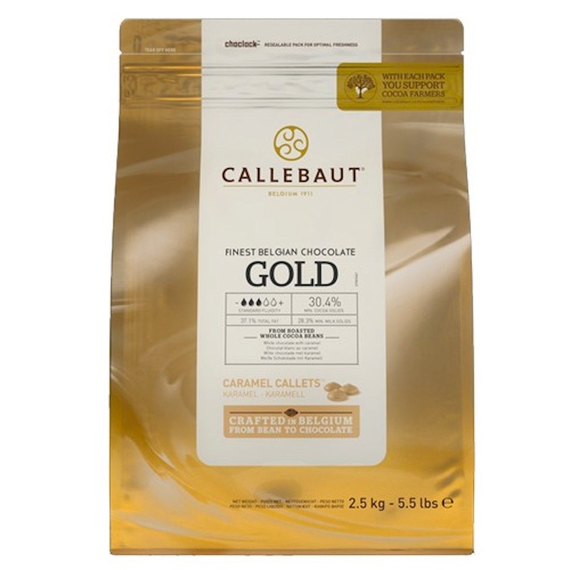 Callebaut Gold White Chocolate With Caramel Taste Callets