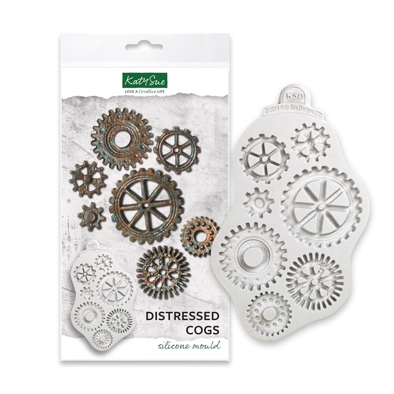 Distressed Cogs Mold Katy Sue