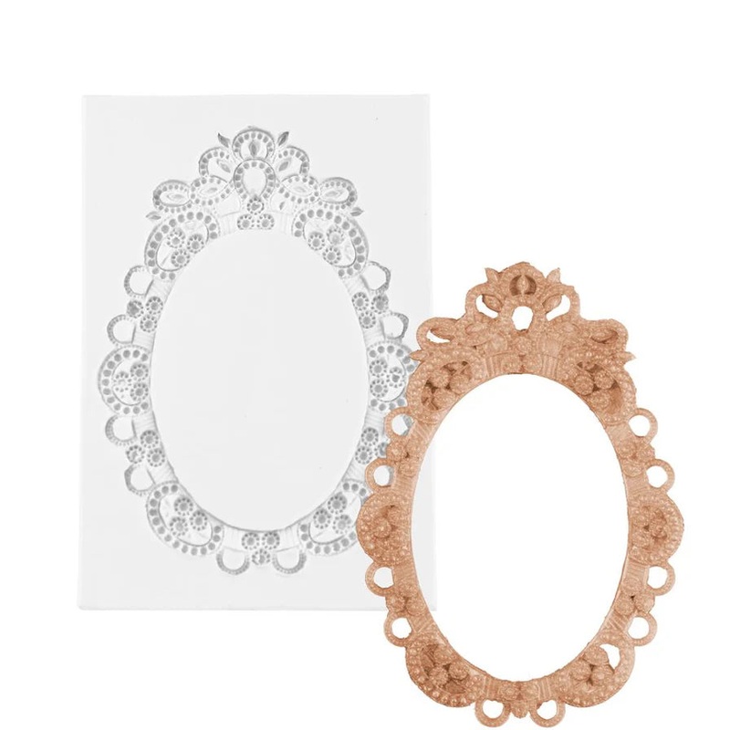 NY Cake Oval Sparkle Frame Mold