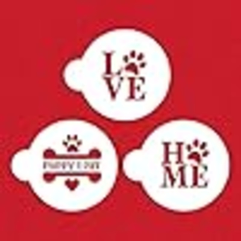 Puppy Love Cookie Set Stencil