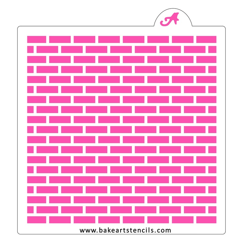 Small Brick Pattern Cookie Stencil