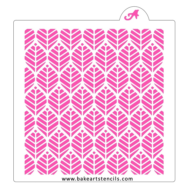 Tropical Art Deco Pattern Cookie Stencil