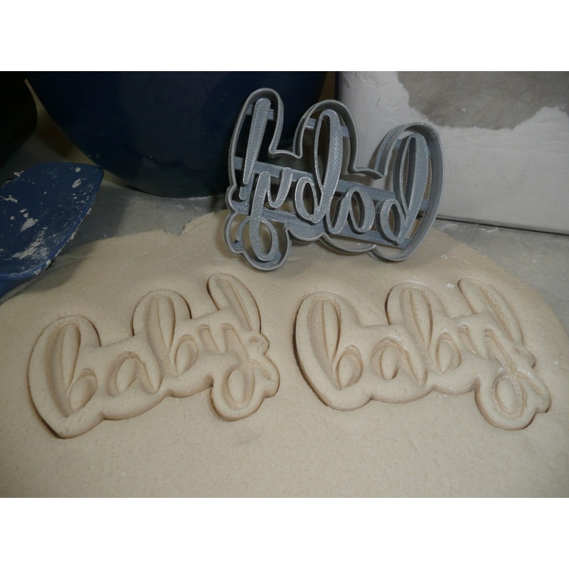 YNG 'Baby!' Word Fondant Cutter