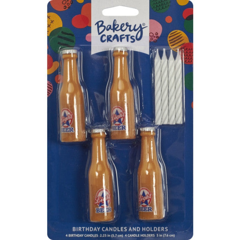 Beer Shaped Candle Holders & Candles