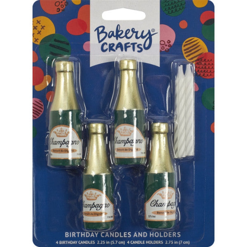 Champagne Bottle Candle Holders & Candle