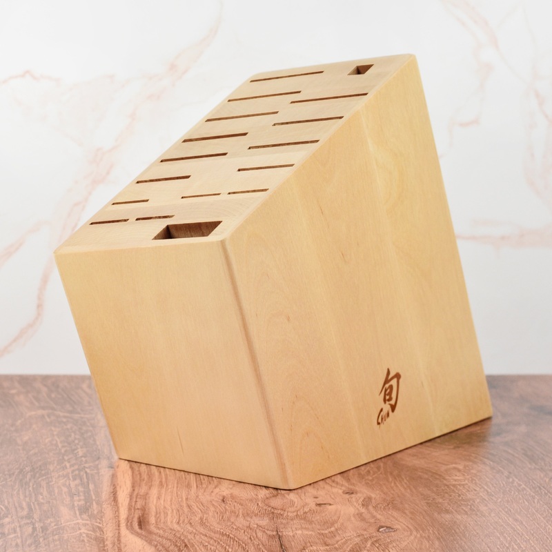 Shun 17 Slot Angled Birch Knife Block