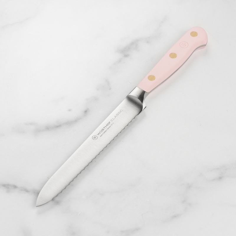 Wusthof Classic 5" Pink Himalayan Salt Serrated Utility Knife