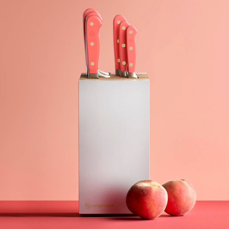 Wusthof Classic 8 Piece Coral Peach Knife Block Set