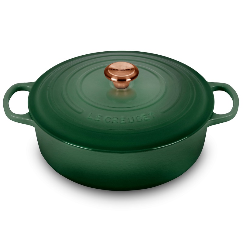 Le Creuset Signature Cast Iron 6.75-quart Artichaut Round Wide Dutch Oven with Copper Knob
