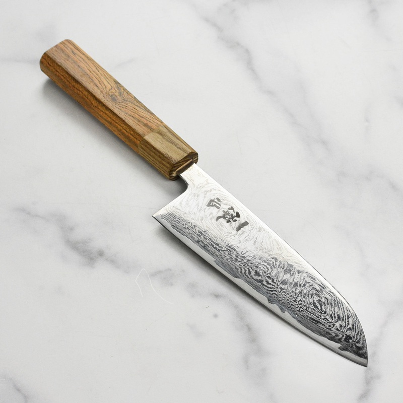 Ittetsu AUS10 Spiral Damascus 6.5" Santoku