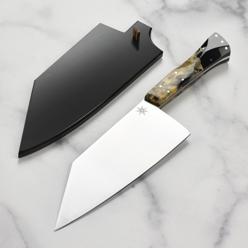 Town Cutler Desert Dawn 7.5" Chopper with Saya