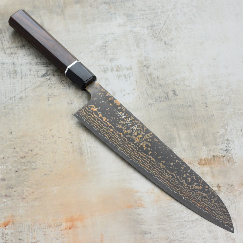 Saji Black Gold Damascus 9.4" Gyuto