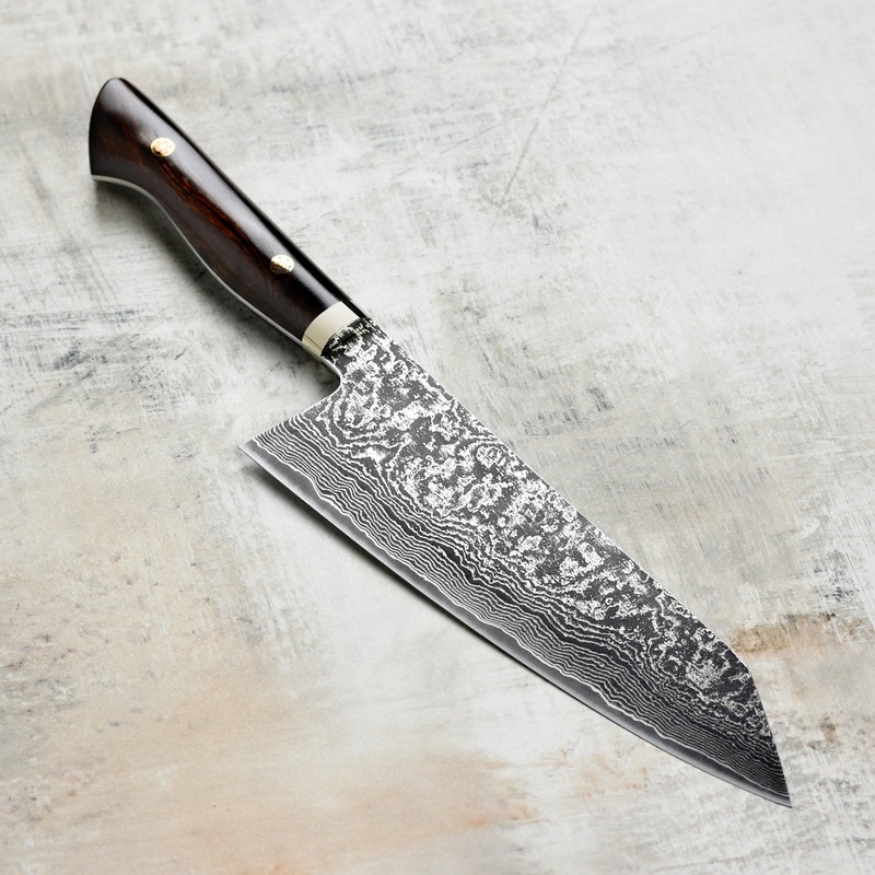 Shigeki Tanaka Hand-Forged R2 Damascus 7.7" Extra Tall Kiritsuke Gyuto
