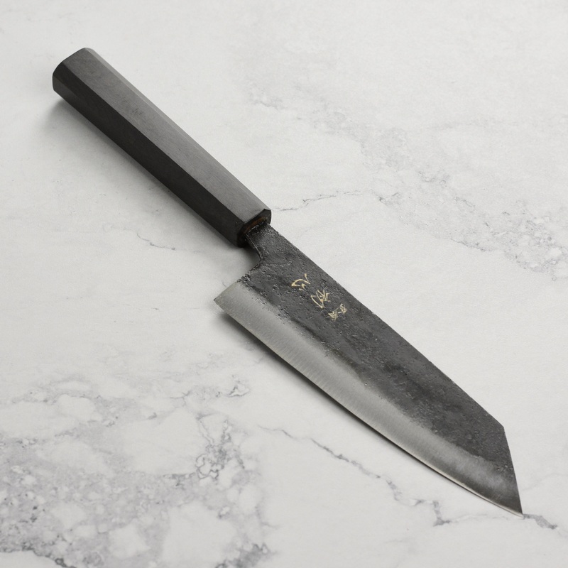 Hatsukokoro Kurogane Aogami #2 Kurouchi 6.5" Bunka
