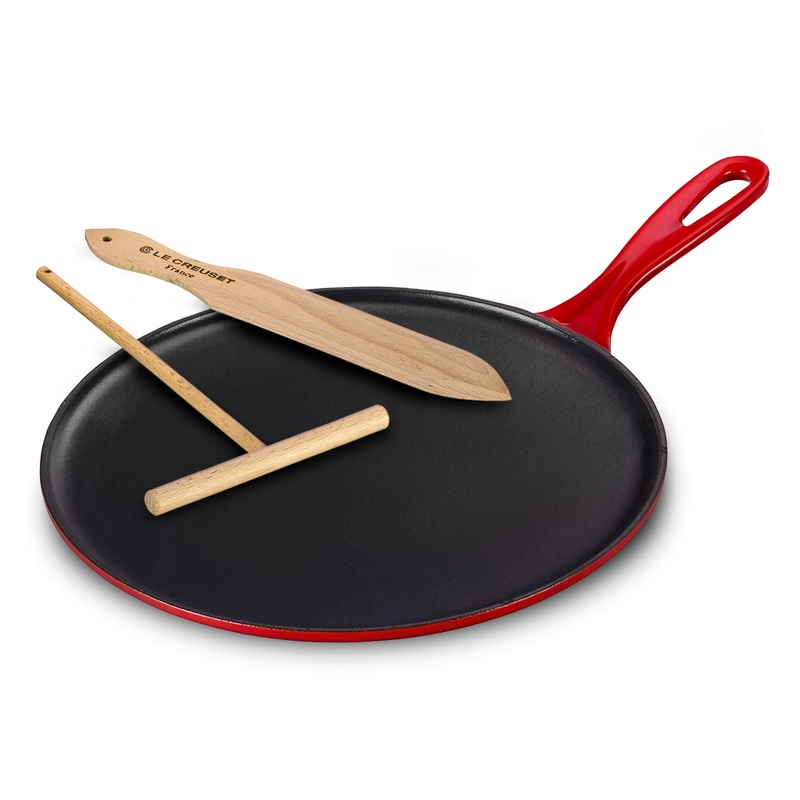 Le Creuset Cast Iron 10.75" Cerise Crepe Pan