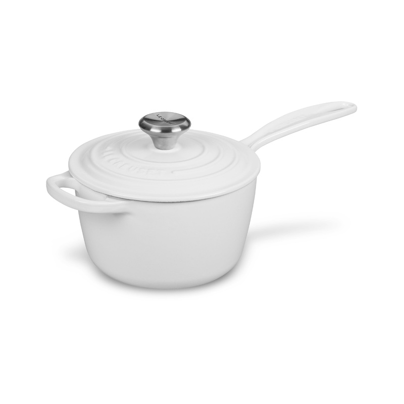 Le Creuset Signature Cast Iron 1.75-quart White Saucepan