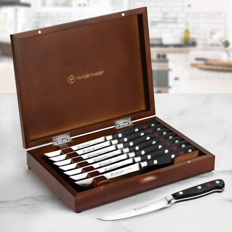 Wusthof Classic 8 Piece Steak Knife Set with Wood Case