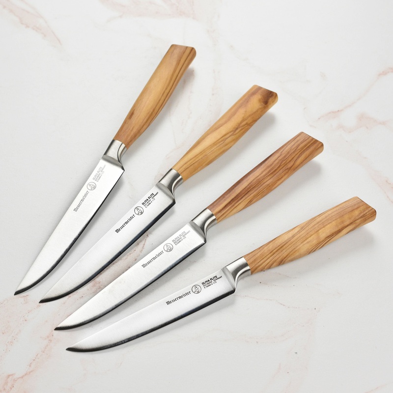 Messermeister Oliva Elite 4 Piece Steak Knife Set