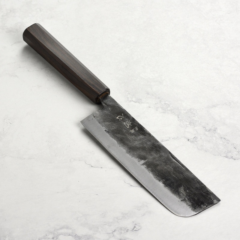 Hatsukokoro Kurogane Aogami #2 Kurouchi 6.5" Nakiri
