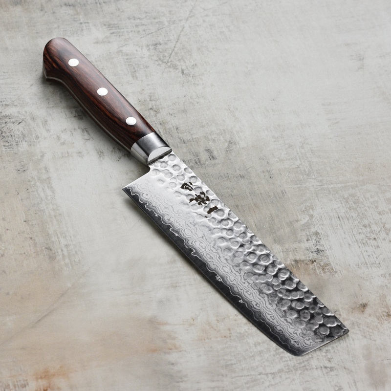 Ittetsu VG10 Hammered Damascus 6.3" Nakiri